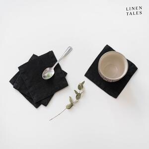Black Friday - Fekete textil poháralátét szett 4 db-os – Linen Tales