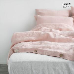 Világos rózsaszín egyszemélyes len ágyneműhuzat 135x200 cm – Linen Tales