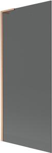Mexen Next L kádparaván 1-szárnyú 80 x 150 cm, grafit, kefélt réz - 895-080-000-03-40-65