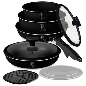 BerlingerHaus 10 részes edénykészlet Matte Black Collection(BH/8257N)