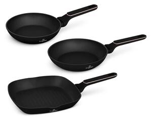 BerlingerHaus 3 részes serpenyő készlet Black Rose Collection (BH/8361)