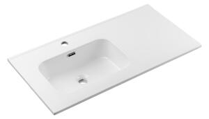 Kerámia mosdó GO2 90 L | fehér fényű 90 cm