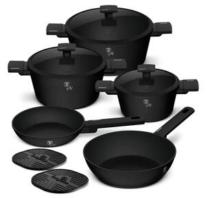 BerlingerHaus 10 részes edénykészlet Matte Black Collection(BH/8197NN)