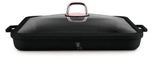 BerlingerHaus Négyszögletes grill serpenyő fedővel (34 cm) Black Rose Collection BH/7789
