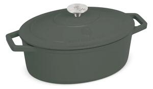 BerlingerHaus Ovális öntöttvas pecsenyesütő (4,65 L) Matte Green Collection BH/6545