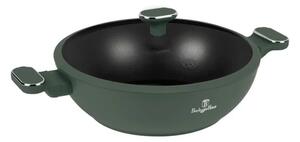 BerlingerHaus Wok fedővel (30 cm) Matte Green Collection BH/8160