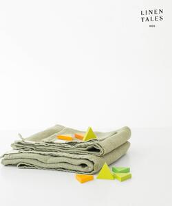 Világoszöld len gyerek fürdőlepedő 45x90 cm – Linen Tales