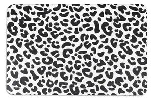 Fekete-fehér fürdőszobai kilépő 39x60 cm Leopard – Artsy Doormats