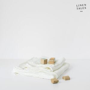 Fehér len gyerek fürdőlepedő 45x90 cm – Linen Tales