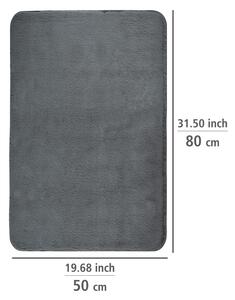 Sötétszürke textil fürdőszobai kilépő 50x80 cm Saravan – Wenko