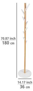 Fehér-natúr színű bambusz fogas Finja – Wenko