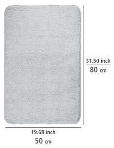 Világosszürke textil fürdőszobai kilépő 50x80 cm Saravan – Wenko