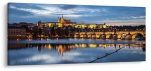 A prágai vár és a Károly-híd képe (120x50 cm)