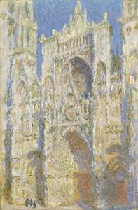 Reprodukció Rouen Cathedral, West Facade, Sunlight, 1894, Claude Monet