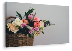 Egy kosár virágokkal képe (90x60 cm)
