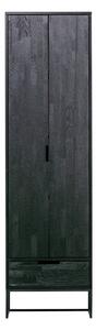Fekete kőrisfa ruhásszekrény 60x210 cm Silas – WOOOD