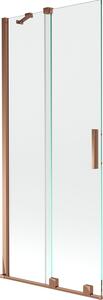 Mexen Velar kétszárnyú tolófal 80 x 150 cm, átlátszó, rózsaarany - 896-080-000-01-60