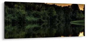 A tó képe az erdő mellett (120x50 cm)