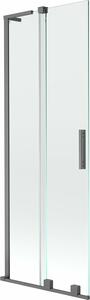 Mexen Velar L 2 szárnyú, toló kádparaván 75 x 150 cm, áttetsző, gun metal - 896-075-003-01-95