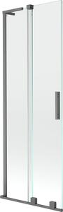 Mexen Velar L kádparaván 2 szárnyas tolóajtó 70 x 150 cm, átlátszó, gun metal - 896-070-003-01-95