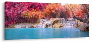 Türkiz lagúna, Laosz, Tat Kuang Si képe (120x50 cm)