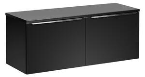 Fürdőszoba szekrény felsővel SANTA FE Fekete D120/1 | 120 cm
