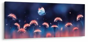 Pitypang képe kék pillangóval (120x50 cm)