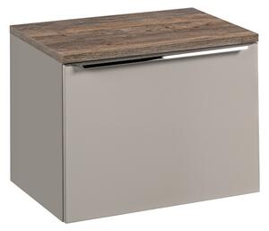 Fürdőszoba szekrény felsővel SANTA Fe Taupe D60/1 | 60 cm