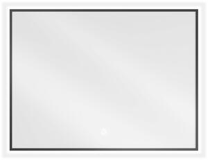 Mexen Erma 80 x 60 cm-es, LED-es 6000K, páramentes, fekete keretes fürdőszobai tükör - 9814-080-060-611-70
