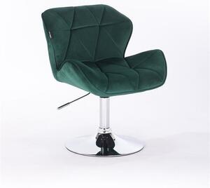 HR111N Sötétzöld modern velúr szék