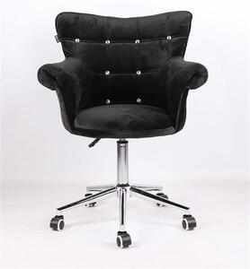 HR804CK Fekete modern velúr szék