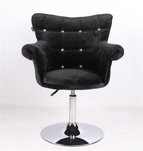HR804CN Fekete modern velúr szék
