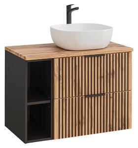 Fürdőszoba szekrény mosdóval és munkalappal XILO DU80/1 | 80 cm
