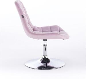 HR590N Halványlila modern velúr szék
