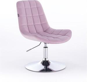 HR590N Halványlila modern velúr szék