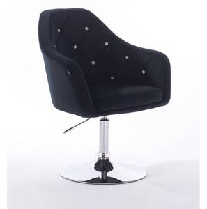 HR830 Fekete modern velúr szék