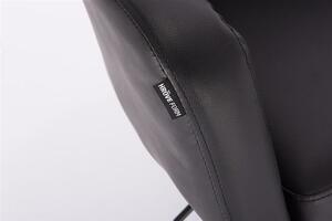 HC830N Fekete modern műbőr szék arany lábbal
