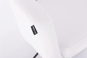 HC830 Fehér modern műbőr szék fekete lábbal