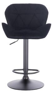 HR111W Fekete modern velúr szék fekete lábbal