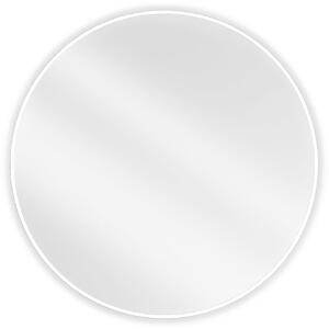Mexen Loft kerek fürdőszobai tükör 90 cm, fehér keret - 9850-090-090-000-20