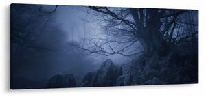 Egy sötét erdő képe (120x50 cm)