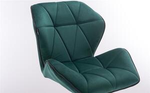 HR212 Sötétzöld modern velúr szék