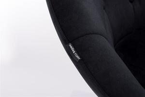 HR8516CROSS Fekete modern velúr szék