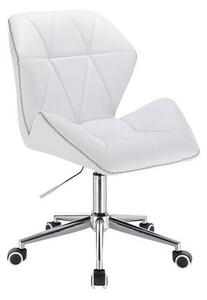 HR212K ZIC-ZAC Fehér modern műbőr szék krómozott lábbal