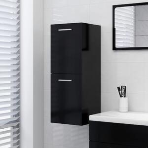 VidaXL fekete forgácslap fürdőszobaszekrény 30 x 30 x 80 cm