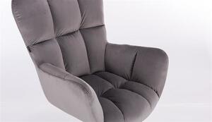 HR650CROSS Grafit modern velúr szék