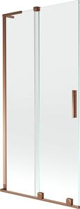 Mexen Velar L kádparaván 2-szárnyú toló 95 x 150 cm, átlátszó, rózsaarany - 896-095-003-01-60