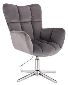 HR650CROSS Grafit modern velúr szék