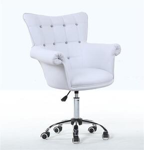 HC804CK XXL Fehér modern műbőr szék krómozott lábbal