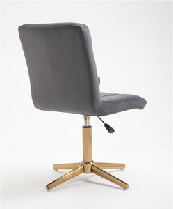 HR7009CROSS Grafit modern velúr szék arany lábbal